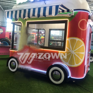Electric Mobile Food Truck With <b>Pineapple</b> Design Red Green Color LED <b>Lighting</b> Customizable Vending Kiosk - Product Image 2