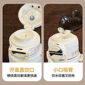 Botella de agua deportiva aislada de 32 oz, termo de acero inoxidable para hombres, para uso escolar. - Product Image 5