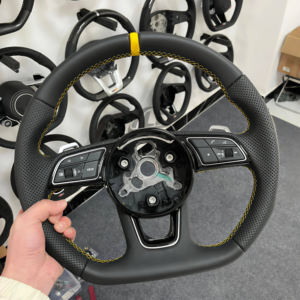 Volante in Pelle per Audi A3 A4L A5 A6L A7 A8 Q3 Q5 Q7 S3 S4 S5 RS3 RS4 <span class=keywords><strong>Q2</strong></span> A3 8V 8P A4 B7 B9 A6 C7 S5 SQ5 TTS MK2 - Product Image 5