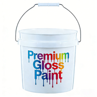 Seau en plastique de qualité supérieure de 5 L/1 gallon, de qualité alimentaire, résistant à l'huile, emballage en gros, conteneur en HDPE, seau à peinture, fûts