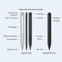 MPP2.0 4096 Pression pour Bluetooth Stylet pour Surface Tablets 4096 Pression Palm Rejection Tablet Écran Tactile Métal Plastique
