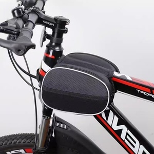 Sacoche de vélo pour tube supérieur, en polyester, universelle, étanche, avec fermeture éclair, pour rangement de téléphone portable, pour <span class=keywords><strong>VTT</strong></span> - Product Image 1