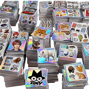 Custom Waterproof Printing <b>logo</b> Packaging Gloss Vinyl Holographic Custom Transfer <b>Sticker</b> - Product Image 5