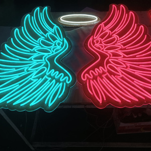 Kexian Custom No Moq LED grandi insegne al Neon Led Logo segno a parete acrilico ali d'angelo luce al Neon - Product Image 6