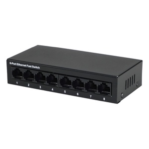 สวิตช์เครือข่ายอีเธอร์เน็ตแบบ UTP 8 พอร์ต RJ45 โลหะ จัดส่งรวดเร็ว สวิตช์ขนาดเล็กแบบไม่ต้องจัดการ สำหรับกล้องวงจรปิด - Product Image 1