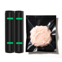 Sacs de conservation sous vide pour aliments - Sacs transparents noirs recyclables en PE thermoscellables - Utilisation pour salades, aliments pour bébés, chewing-gums, lait, gelée