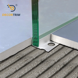 Decortrim tùy chỉnh nhà máy nhôm gạch phụ kiện kim loại trang trí <span class=keywords><strong>10</strong></span> mm ngói cạnh TRIM biên giới - Product Image 2