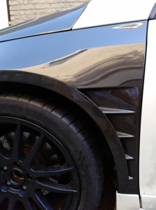 Yuhang บังโคลนหน้าคาร์บอนไฟเบอร์สีดำมันวาวสูงสำหรับ <span class=keywords><strong>VW</strong></span> <span class=keywords><strong>Scirocco</strong></span> R พร้อมสกรูยึด - Product Image 3