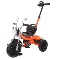 Tricycle pour bébé de 2 ans, avec poignée de poussée, modèle 2021, 3 roues, éclairage LED, tricycle à roulettes, vélo pour enfant, poussette