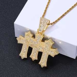 Colgante Ankh de Moissanita Iced Out, Plata de Ley 925, VVS, Amuleto Llave de la Vida Egipcia, Engaste Baguette, Brillante, Certificado GRA, Pasa el Test de Autenticidad - Product Image 5