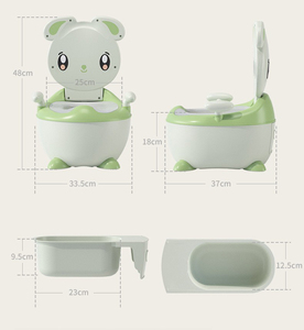 Siège de toilette pliable et lavable en plastique pour bébé, motif animal de dessin animé mignon, pratique et élégant, pour l'apprentissage de la propreté - Product Image 4