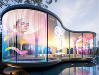 Écran LED flexible transparent Jode, film LED ultra-fin, mur vidéo LED, écran de fenêtre en verre pour centre commercial, exposition, façade