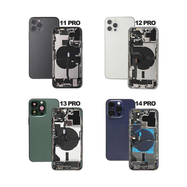 Rear Back Glass for iPhone 16 15Pro Max 14 12 13 11Pro Mobile Phone Spare Parts Battery Back Cover Housing With Full Parts