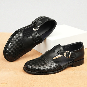 Chaussures habillées de luxe pour hommes, style italien, à enfiler, bout pointu, faites à la main, légères et respirantes, idéales pour l'automne, les affaires et les mariages - Product Image 1