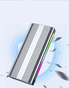 حافظة الألمونيوم M2 SSD، غلاف القرص الصلب، غلاف NVME SSD نوع C USB3.1 الى NVME M2 RGB إضاءة M.<span class=keywords><strong>2</strong></span> الحافظة - Product Image 4