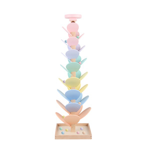 Montessori Educational Toy Sound Sensory Toys Rainbow <strong>Marble</strong> Run Ball Drop Track Chime <strong>Tree</strong> Wooden Singing <strong>Tree</strong> Toy - Product Image 6