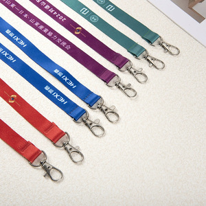 Customized <b>Polyester</b> <b>Lanyard</b> 2x45 Thermal Transfer Printing With Metal Hook For Exhibition And Work Use - Product Image 1
