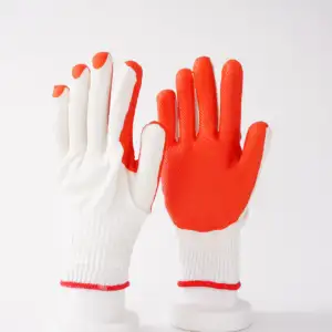 Pares de guantes de trabajo grandes de látex de goma con doble revestimiento, guantes de seguridad con revestimiento de látex, guantes de látex laminados