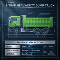 Оптовая продажа: Б/у карьерный самосвал Howo SITRAK Sinotruk, настраиваемый, 6x4, дизельный, тяжелый грузовик с двигателем Weichai, Евро-2, леворульный