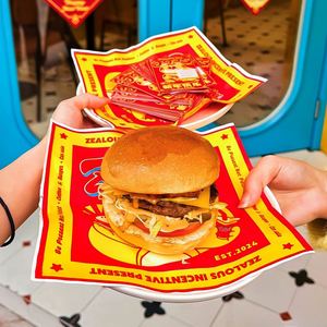 Emballage de sandwich jetable personnalisé, écologique, recyclable, résistant à la graisse, imperméable, en papier enduit de PE - Product Image 2