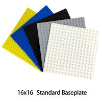 Base Clásica Estándar de 16x16 para Bloques de Construcción de Partículas Pequeñas, Base de un Solo Lado Compatible con las Principales Marcas de Juguetes de Ladrillos