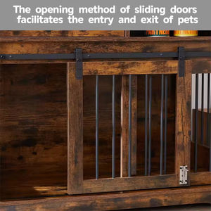 <span class=keywords><strong>OEM</strong></span>/ODM meubles de caisse de chien en bois massif modernes et antiques de luxe avec tiroirs de rangement cage d'intérieur pour grands chiens - Product Image 5