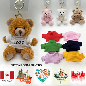 Super Populaire Hot Sale 4 'Small Size Gevulde Teddybeer Knuffel Hart Sleutelhanger Pluche Speelgoed Sleutelhanger Voor Valentijnsdag Promotie - Product Image 6