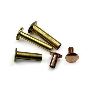Rivets semi-tubulaires en cuivre et acier inoxydable à tête plate 4 mm, conducteurs, résistants à la corrosion, conformes à la norme ISO, personnalisables pour applications électriques - Product Image 6