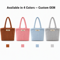 Sac fourre-tout de luxe personnalisé en tissu éponge pour femme, rayé, à bandoulière, pour la plage, les voyages, la natation, l'été, vente en gros