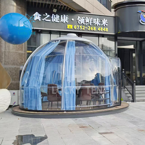 Dôme transparent en polycarbonate avec porte vitrée et éclairage pour camping, hôtel, villa, maison préfabriquée (conception européenne) - Product Image 6