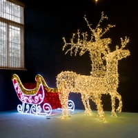 Grande boîte cadeau de noël à led,, ours polaire, parapluie, renne, aile, décoration, motif lumineux pour la rue