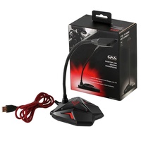 G55 USB Kondenser Oyun Mikrofonu, Bilgisayar Konferansı Akıllı Telefonları için Kablolu Esnek Boyunlu, Gürültü Önleyici LED Işıklı