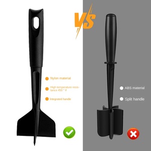 Tritacarne e <span class=keywords><strong>Tritatutto</strong></span> Manuale con Fibra di Nylon Resistente alle Alte Temperature, Schiacciapatate e Utensile per Mescolare - Product Image 3