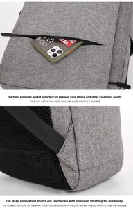 Zaino per Laptop Impermeabile in Oxford con Logo Personalizzato per Uomo, Porta USB, Chiusura a Cerniera, Grande Capacità per Viaggi d'Affari - Product Image 4