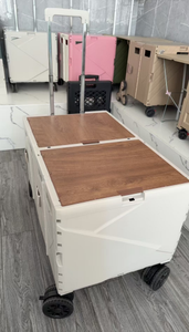 <span class=keywords><strong>Chariot</strong></span> de rangement pliable en plastique <span class=keywords><strong>avec</strong></span> roues pour le transport et les voyages, utilisable comme table de rangement ou <span class=keywords><strong>chariot</strong></span> de courses - Product Image 6