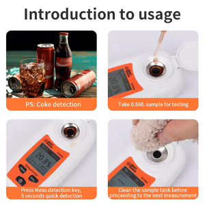 เครื่องวัดความหวานแบบดิจิตอลความแม่นยำสูง 0~35% เครื่องวัดน้ำตาลผลไม้แบบเบรกซ์ เหมาะสำหรับการทดสอบหลายประเภท - Product Image 2