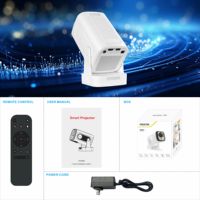 Projecteur de cinéma maison portable à courte focale JUNUO HY260 Pro H726 1080P compatible 4K, 200 lumens ANSI, Android, haut-parleurs intégrés