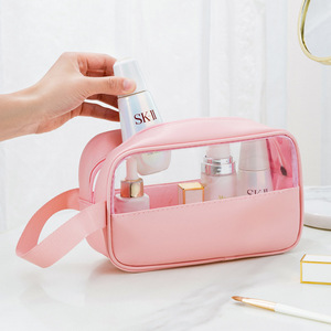 Large Capacity Portable Makeup Bag With Clear <b>Window</b> Travel Organizer For Cosmetics And Toiletries - Product Image 4