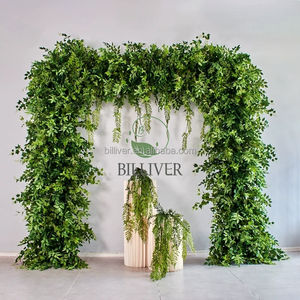 Nuovo 2.4*2.4 metri verde pianta arco quadrato fiore matrimonio sfondo decorazione fase decorazione all'ingrosso sfondo decorazione per eventi - Product Image 3