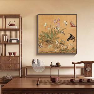 Song's esthetische bedrukte bloemvogel schilderij milieuvriendelijke canvas woonkamer decoratieve bank achtergrond muur hangend nieuw - Product Image 1