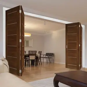 Zweiflügelige Tür Hdf Holz-Spilz-Zweiflügelette Tür mit weißer Grundierung glatte quadratische Zweiflügelette Tür