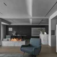 Chimenea Eléctrica Moderna con Atomización Electrónica Integrada, Simulación de Llama 3D, Vapor de Agua, Control Remoto