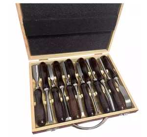 Hete Aanbieding 12-delige Houtbewerkingsbeitelset met houten handvat, timmerbeitel met doosverpakking, doe-het-zelf - Product Image 2