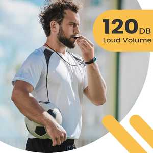 <span class=keywords><strong>Silbato</strong></span> de Árbitro Personalizable de Alta Calidad con Correa para el Cuello y Gancho para Partidos de Fútbol y Baloncesto, Cuerda de Poliéster - Product Image 5