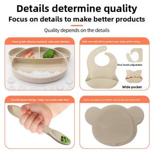 Service de table <span class=keywords><strong>Mickey</strong></span> <span class=keywords><strong>Mouse</strong></span> classique en quatre pièces, anti-chute, anti-brûlure, facile à nettoyer, en gel de silice, <span class=keywords><strong>vaisselle</strong></span> complémentaire pour bébé - Product Image 6