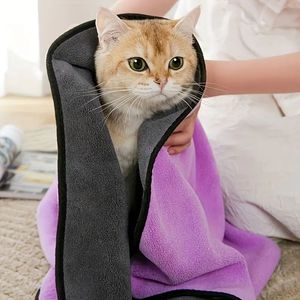 Super Absorbent Schnellt rockn endes Haustier Badet uch Übergroßes dickes Teddy Handtuch Atmungsaktives Muster Katzen-und Hunde reinigungs zubehör - Product Image 1