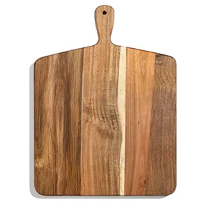 Tabla de cortar rectangular de madera de acacia con asa, tabla de cocina para servir queso y embutidos - Product Image 4