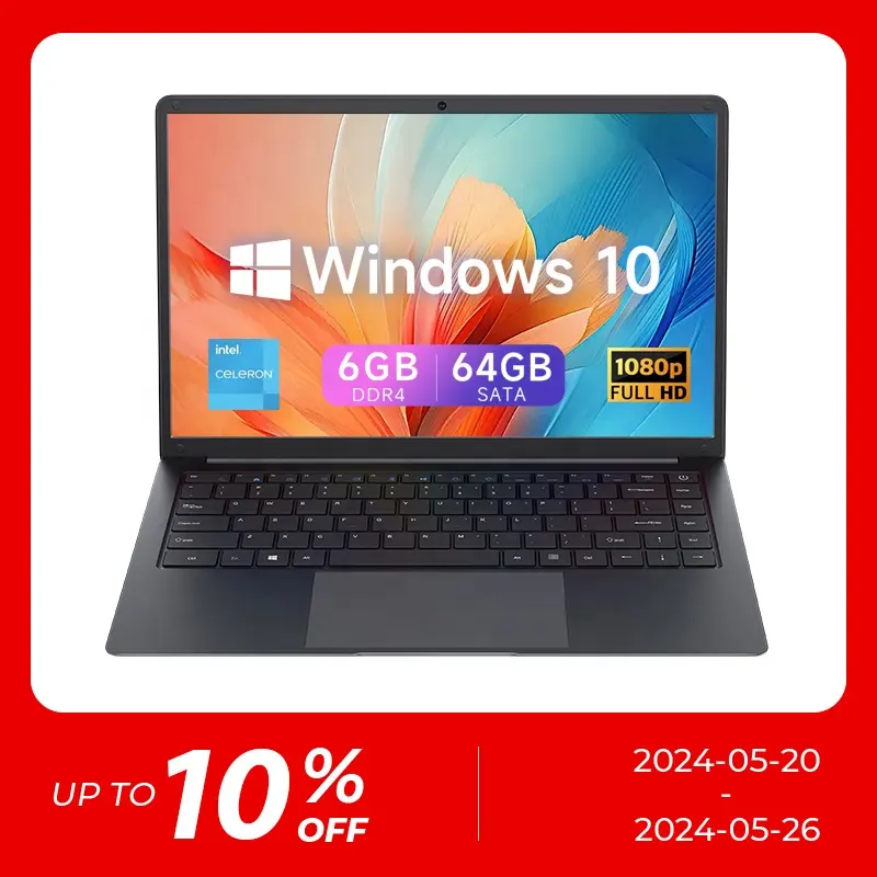 48 hours delivery 14 inch Win 11 laptops core N3350 2.4Ghz 6GB RAM 64GB ROM notbook pc computer cheap laptop