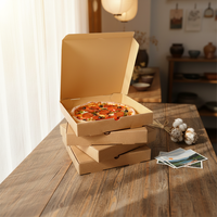 Cajas de Pizza Biodegradables, Ecológicas, Impermeables, Personalizadas, Reciclables, de Alta Gama, con Laminado Mate, Aptas para Alimentos, para Llevar, Hornear y Comida para Llevar