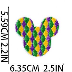 Iron on Embroidered Festive Elements Cute Cartoon Mouse Head Duck Patch for Clothing <b>Hat</b> <b>Bag</b> Decoration - Product Image 3